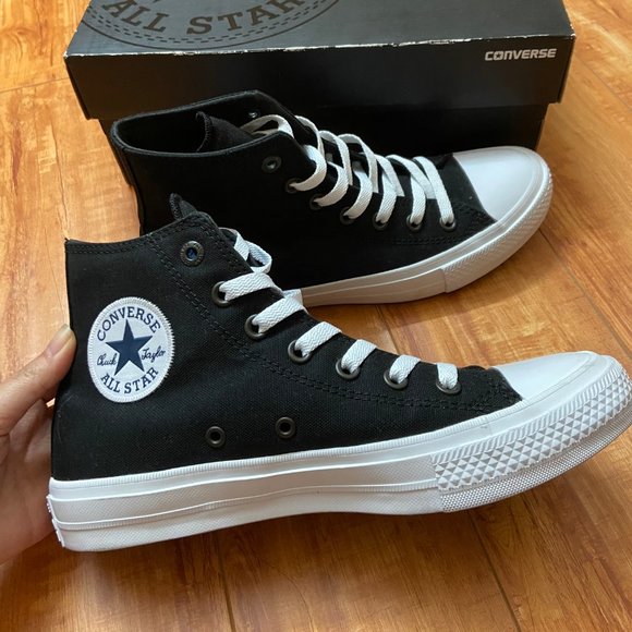 Converse Shoes - Converse Chuck Taylor II Black Hi Top Sneakers